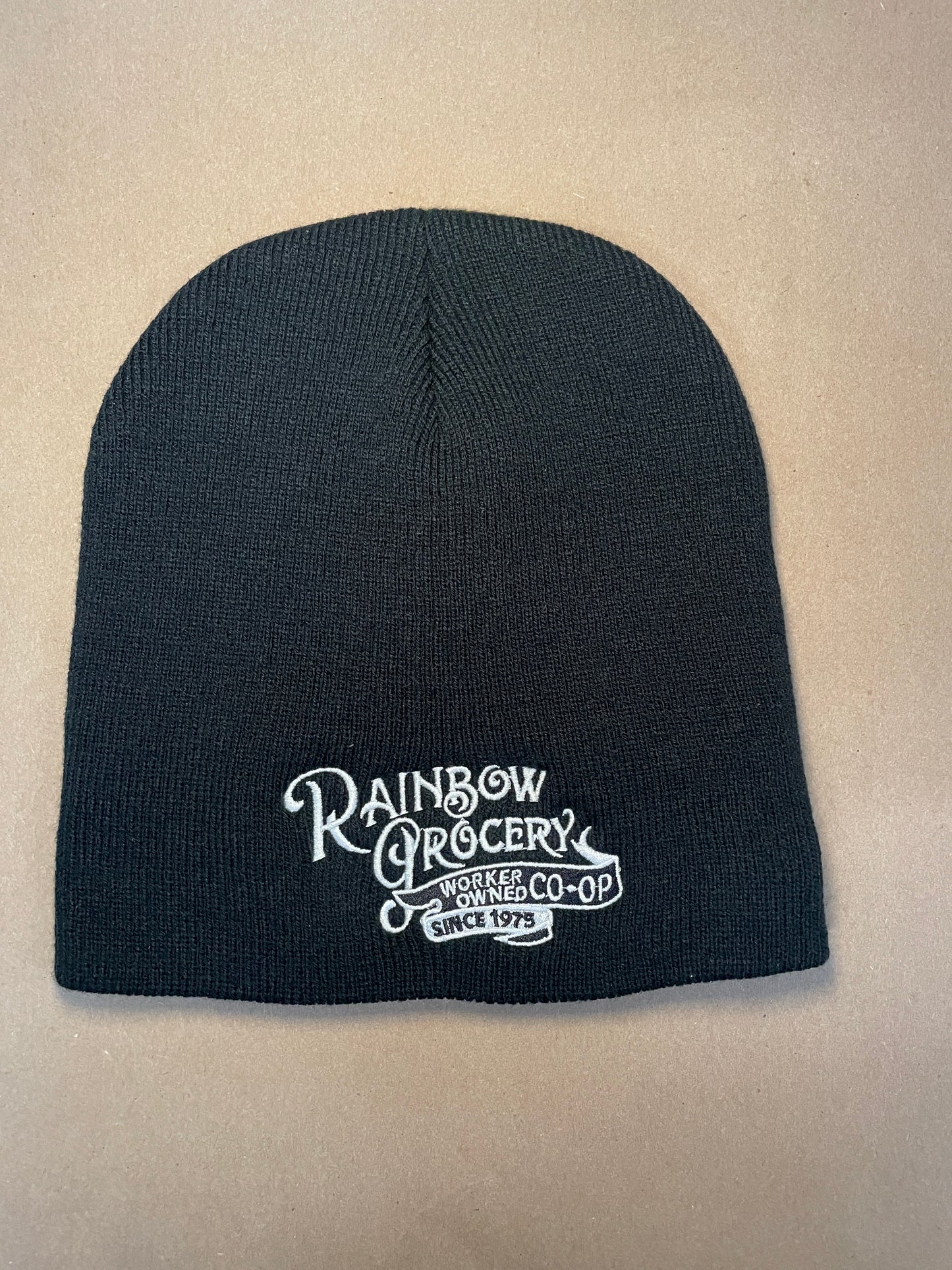 Rainbow Embroidered Knit Beanies