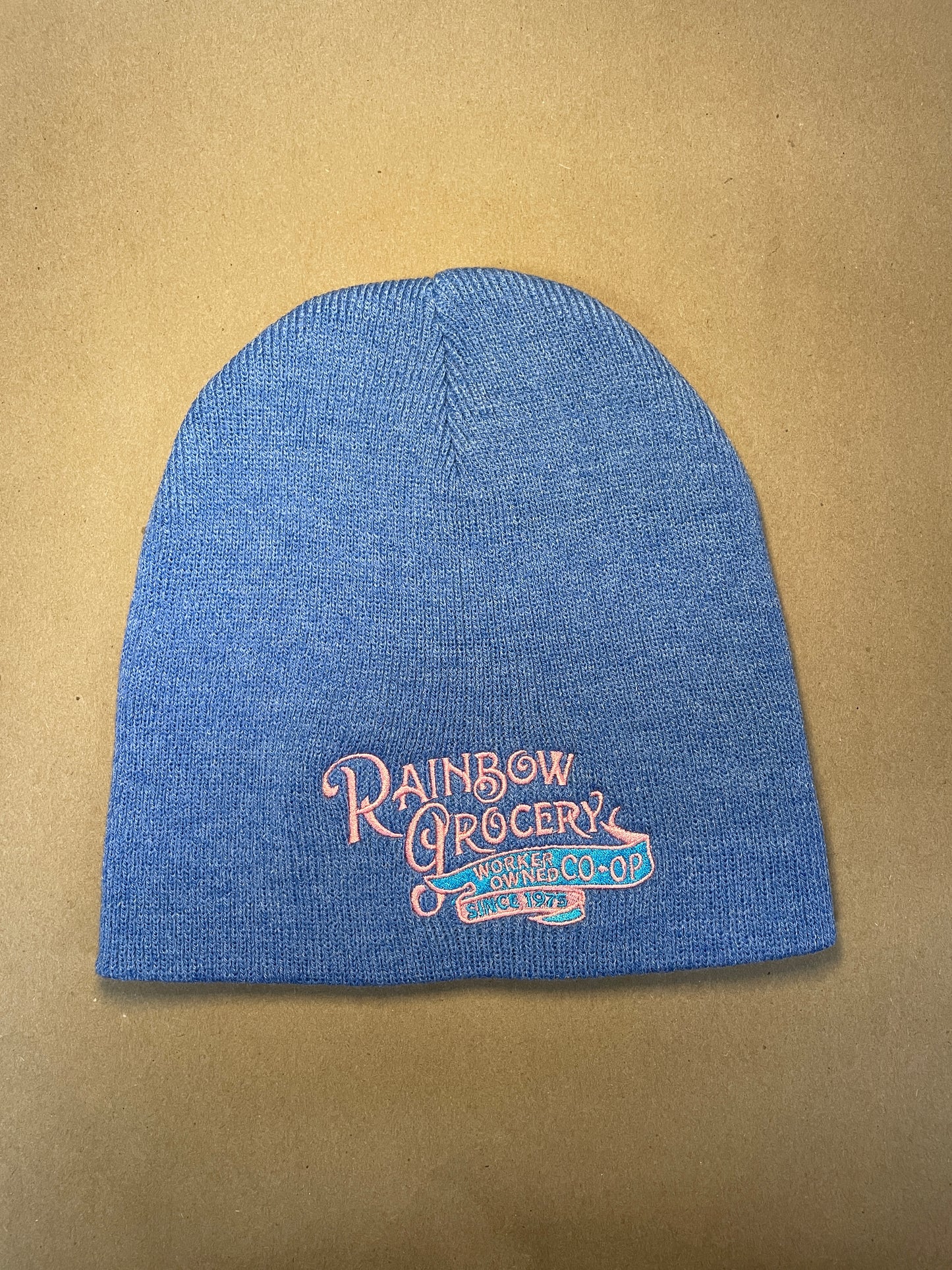 Rainbow Embroidered Knit Beanies