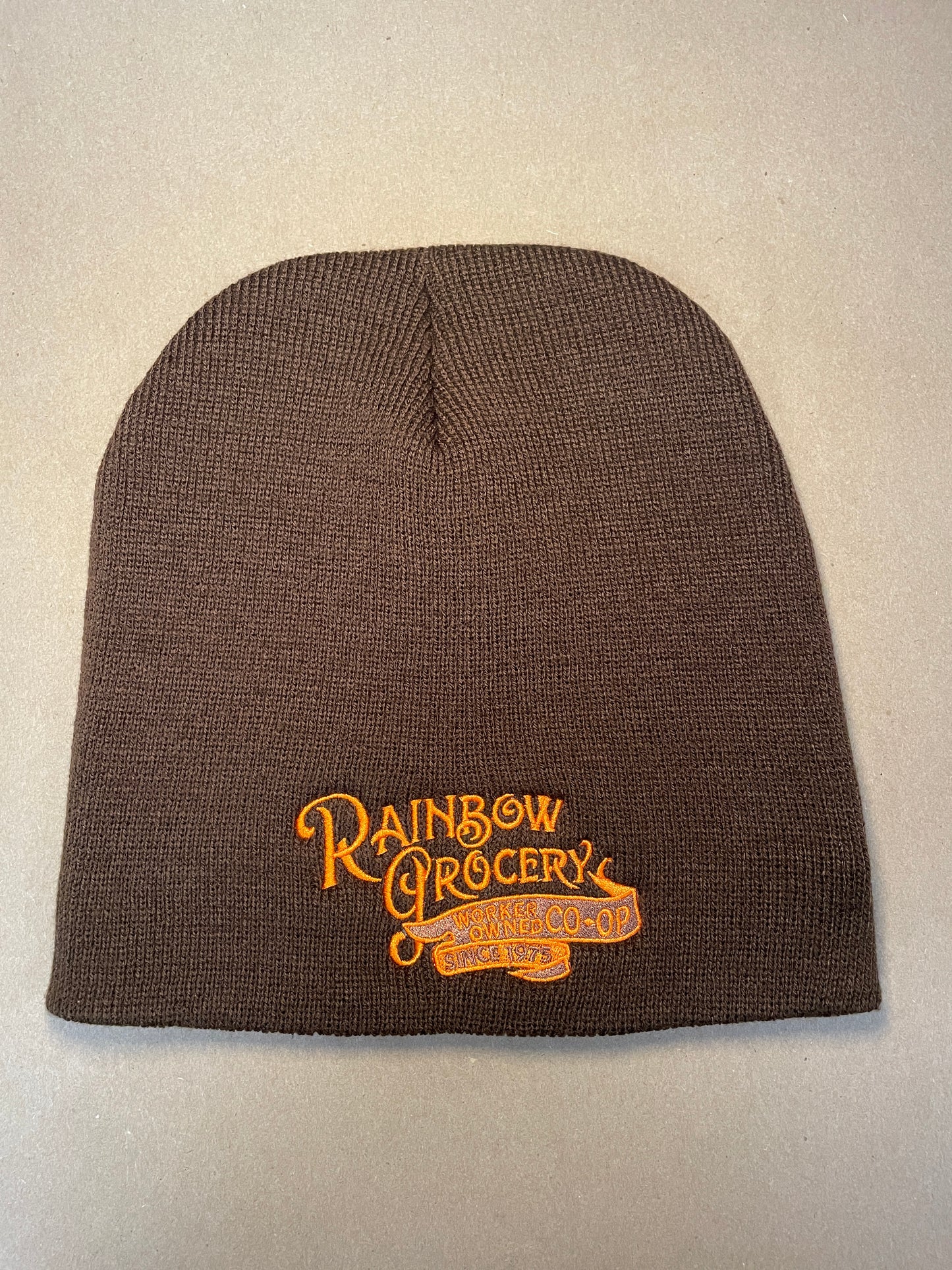 Rainbow Embroidered Knit Beanies