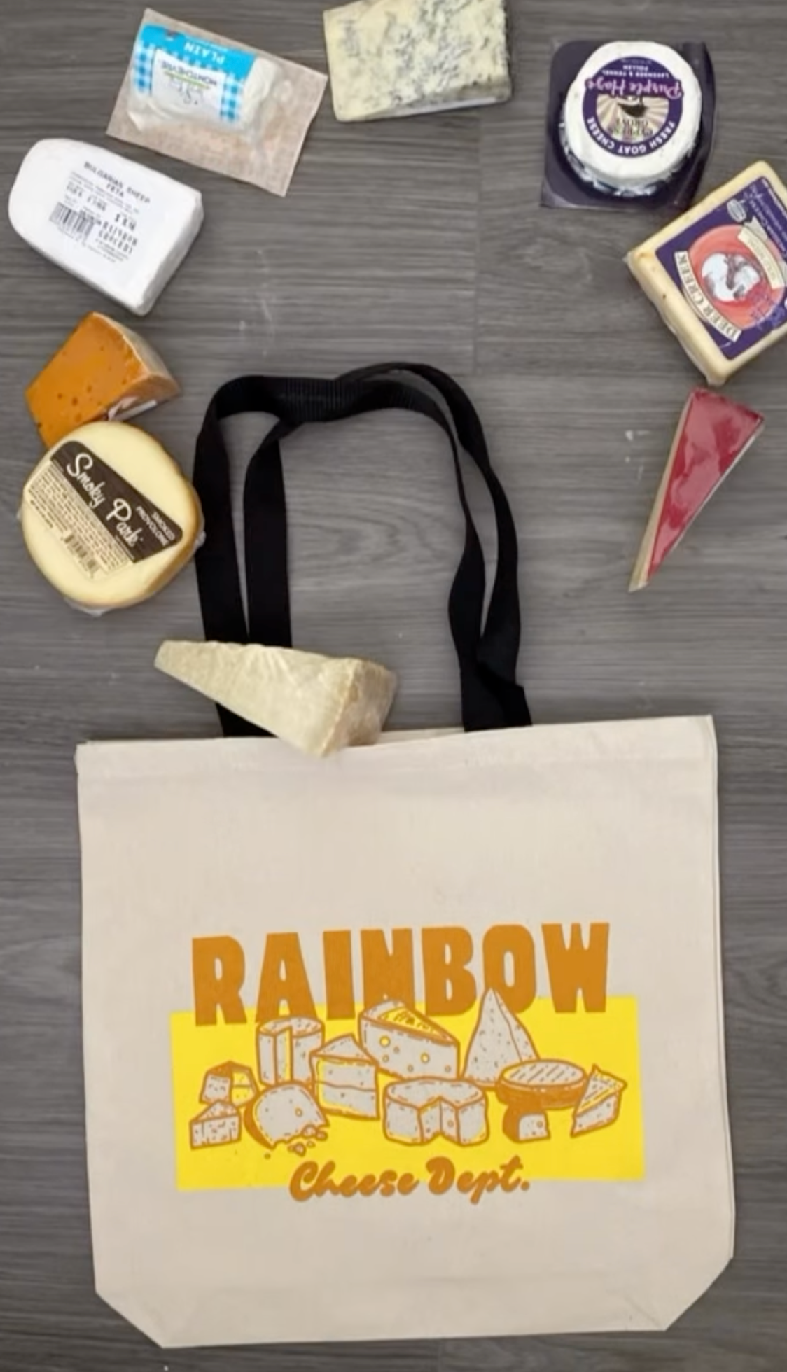 Cheese Department Canvas Tote